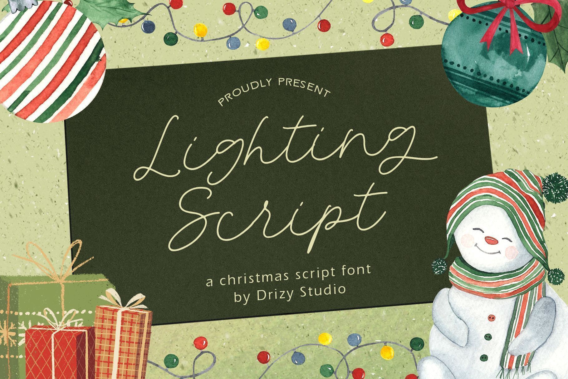 Lighting Script - Christmas Script Font