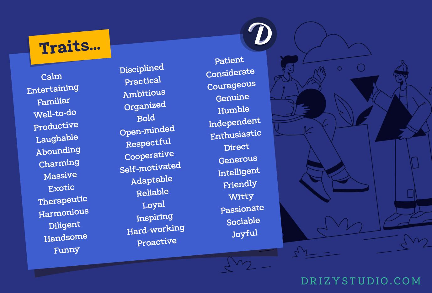 List of adjectives to be used for creating iconic brands