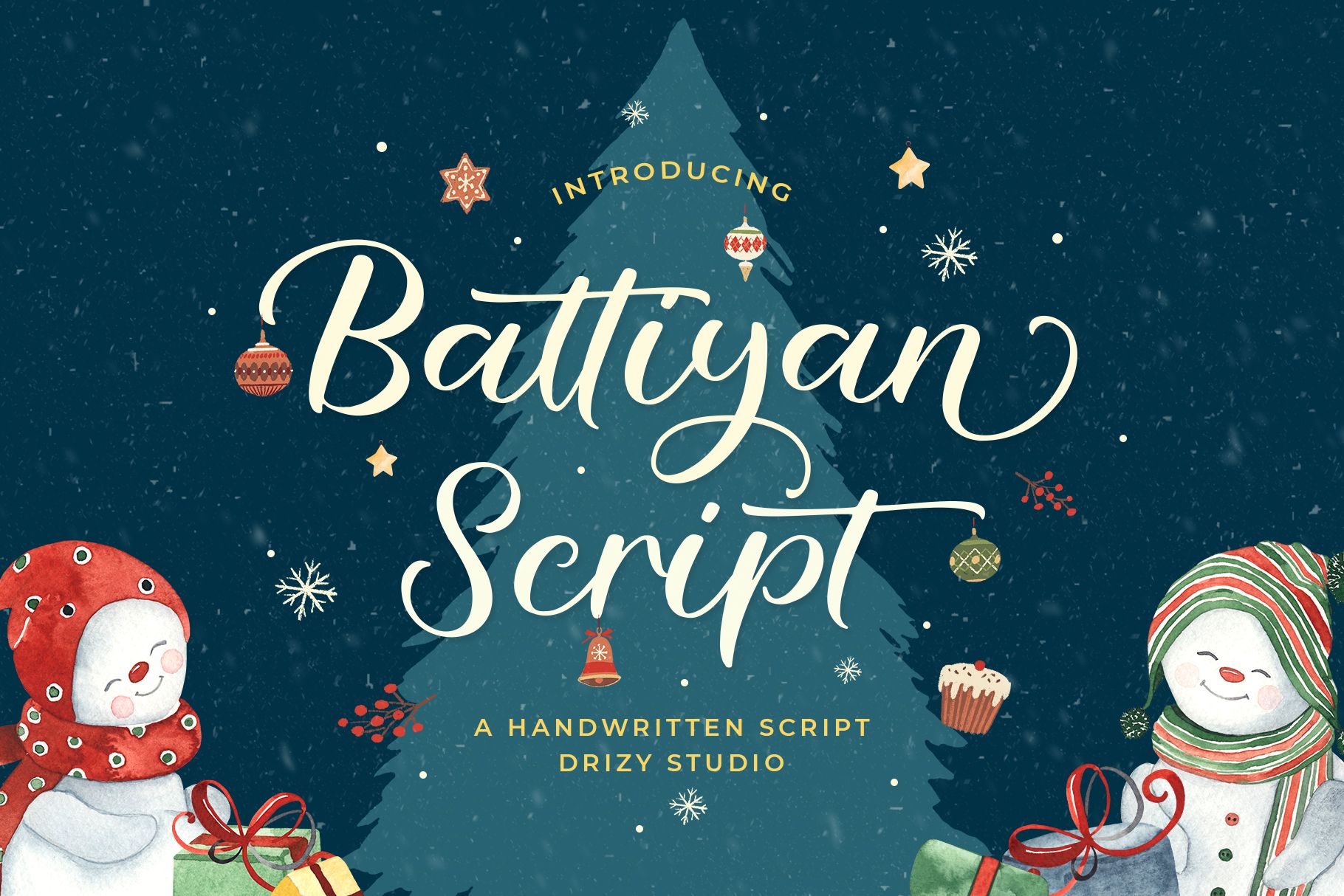 Script Fonts with Modern Handwritten Style Battiyan Feminine Script