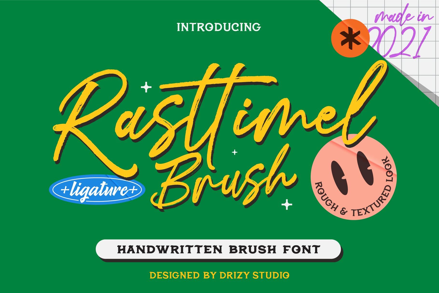 Script Fonts with Modern Handwritten Style Rasttimel Brush Font